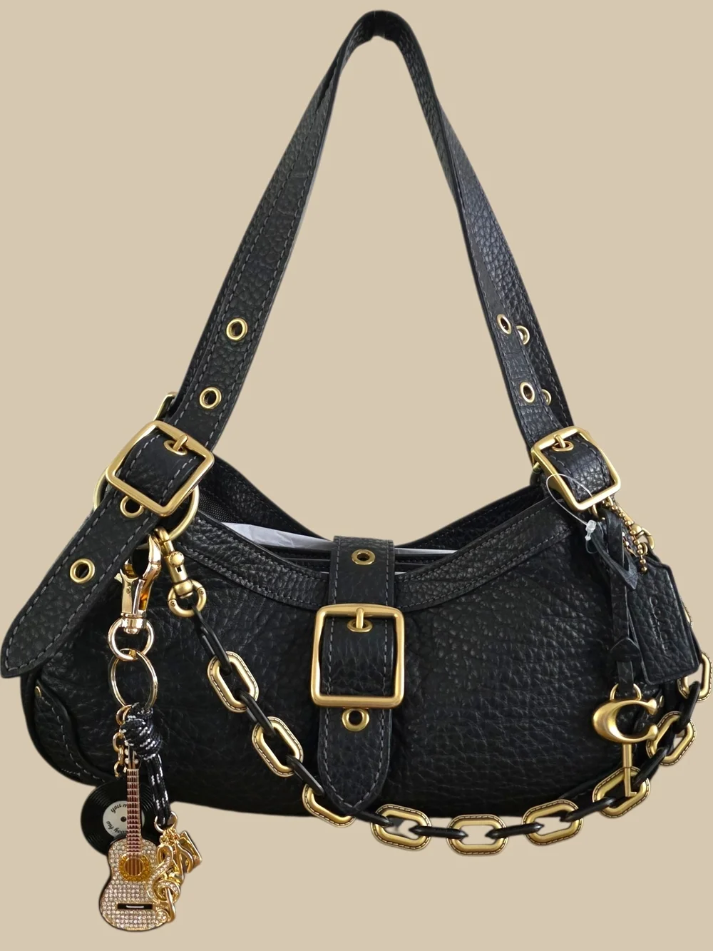 COACH Drifter Shoulder Bag 31 Brass Black NEW